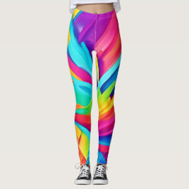 Leggings Formas abstractas vibrantes
