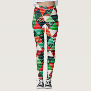 Leggings Formas asimétricas con mucho color y palmera