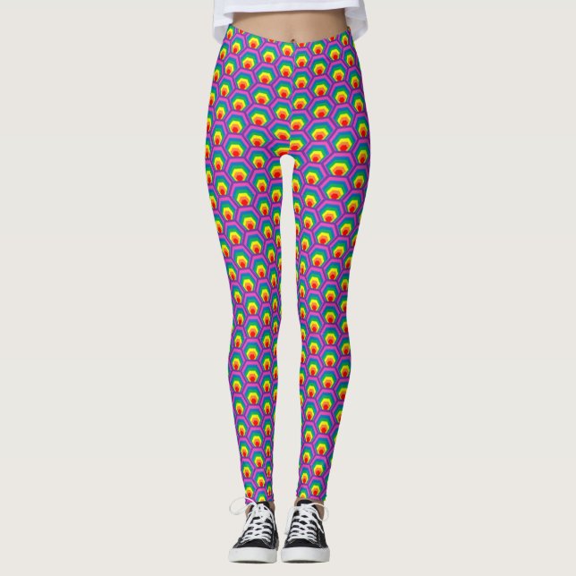 Leggings Formas coloridas abstractas (Anverso)