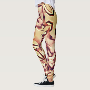 Leggings Formas curvadas, rojas o burdeos, de tono beige