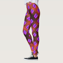 Leggings Formas de lámina, círculos oscuros rojos o hexágon