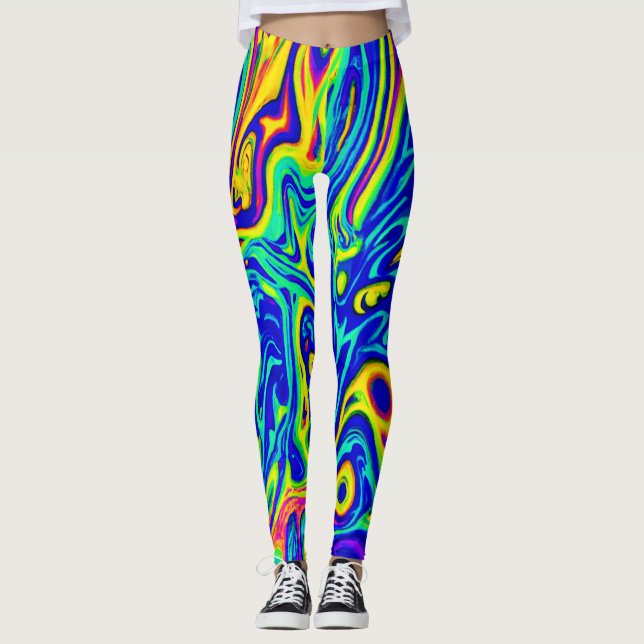 Leggings Formas de Patrón de Arte Elegante (Anverso)