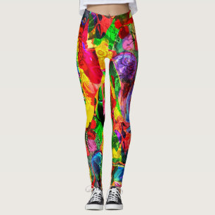 Leggings Formas de textura brillante