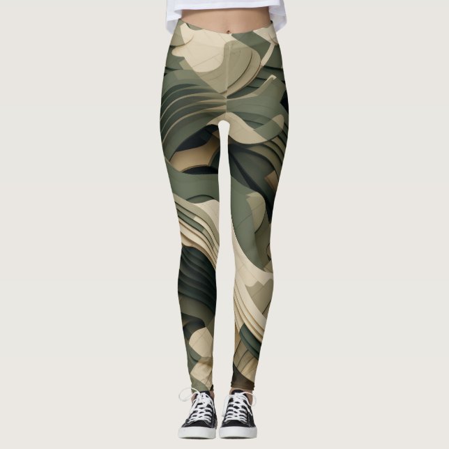 Leggings Formas estratificadas en colores de camuflaje (Anverso)