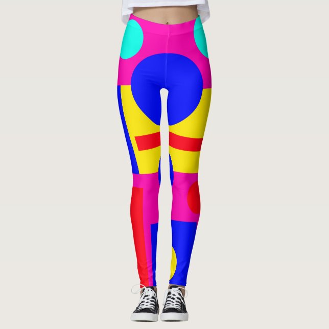Leggings Formas geométricas de color (Anverso)