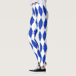 Leggings Formas geométricas de formas Harlequin Blue Diamon