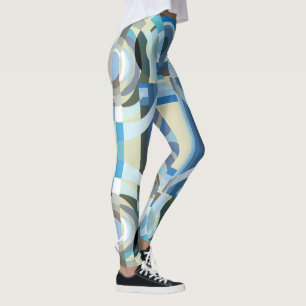 Leggings Formas geométricas de jazz Pochoir Art Deco vintag