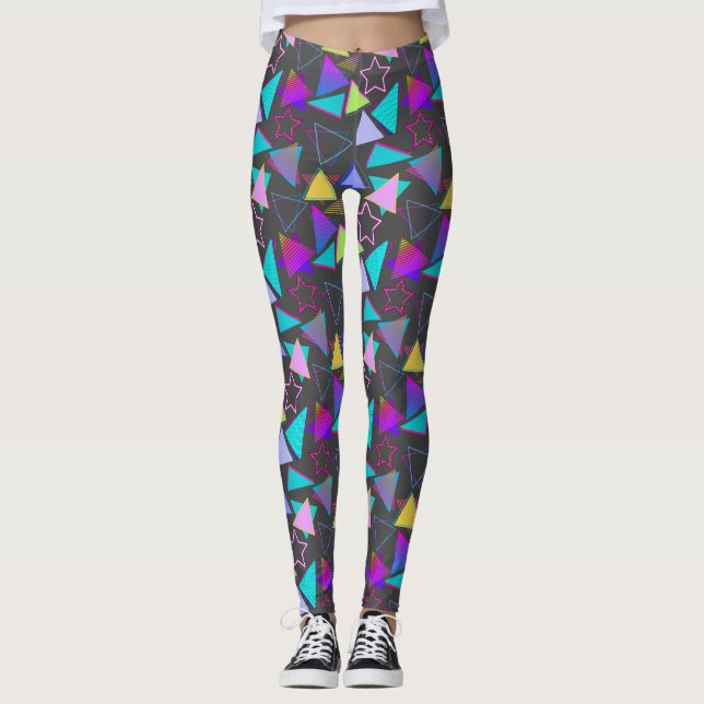 Leggings Formas geométricas Patrón Estilo de época 01x4 DGr (Anverso)