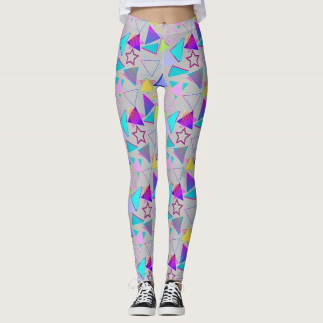 Leggings Formas geométricas Patrón Estilo de época 01x4 LGr (Anverso)