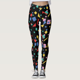 Leggings Formas geométricas retras del arte pop 80s