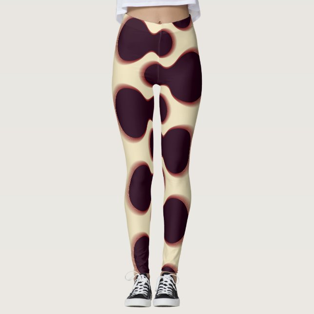 Leggings Formas globulares espinosas, patrones de tonos mar (Anverso)