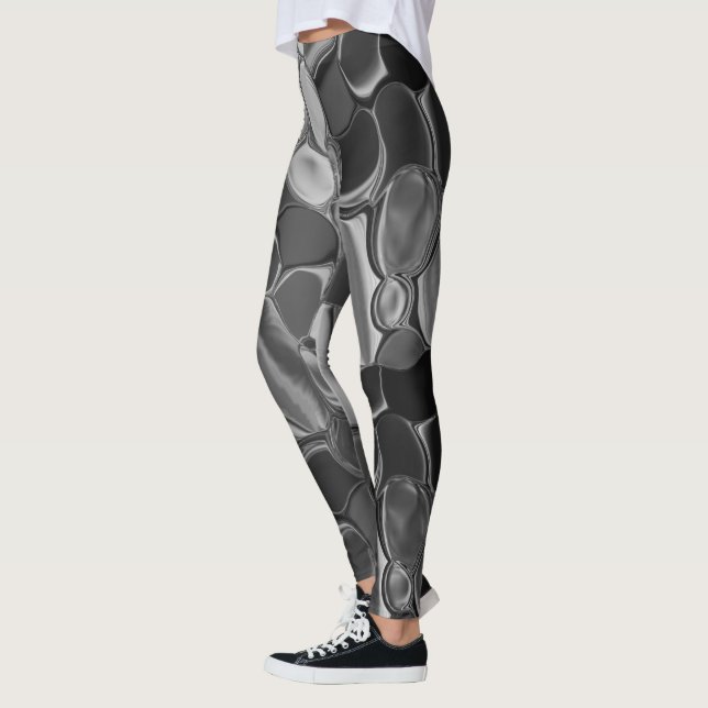 Leggings Formas grises claras y redondeadas oscuras. (Izquierda)