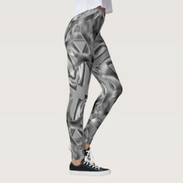 Leggings Formas grises curvadas, con tonos luminosos