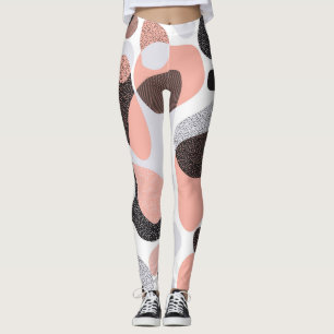 Leggings Formas Naturales: Textura Geométrica Sin Marea.