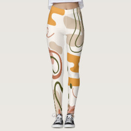 Leggings Formas Orgánicas Moderno de Mediana Edad Línea Cre