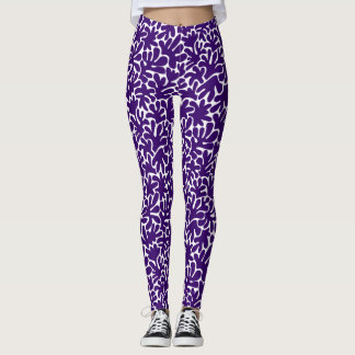 Leggings Formas orgánicas Resumen 240822 - Púrpura profundo