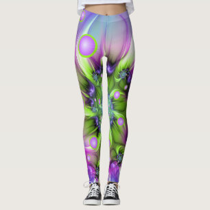 Leggings Formas redondeadas en espiral coloridas Resumen de