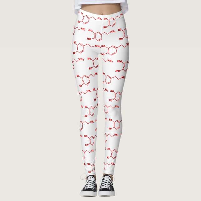 Leggings Fórmula química molecular de dopamina (Anverso)