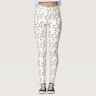 Leggings Fórmula química molecular de teobromina de chocola