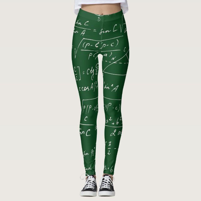 Leggings Fórmulas de trigonometría patrón geométrico de piz (Anverso)