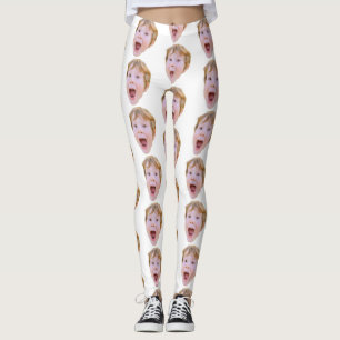 Leggings Foto de cara al bebé del personalizado