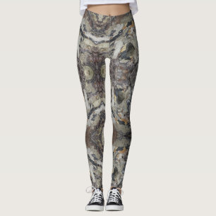 Leggings Foto de Driftwood Grano de madera costera mareado
