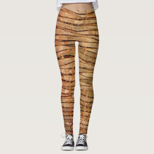 Leggings Foto de la corteza tropical del árbol