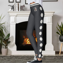 Leggings Foto de mascota personalizada con patrón de lunare
