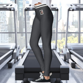 Leggings Foto de mascota personalizada Text Cute Warm Neutr