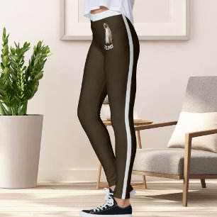 Leggings Foto personalizada de gato siamés marrón lindo nom