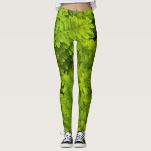 Leggings Fotografía de detalle de plantas de motivos botáni