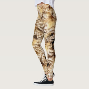Leggings Fotografía de la pluma del búho