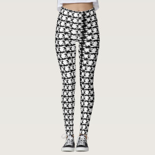 Leggings Fotografía de patrón blanco y negro cautivante