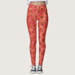 Leggings Fotos de Gerbera Daisies de color coral estampadas<br><div class="desc">Añade algo de color a tu ropa con estas leggings ilustradas con fotos de margaritas gerberas de color coral. Las flores de margarita están impresas en un estilo de collage.</div>