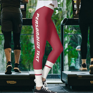 Leggings Fotos personalizadas de mascotas con rayas neutras