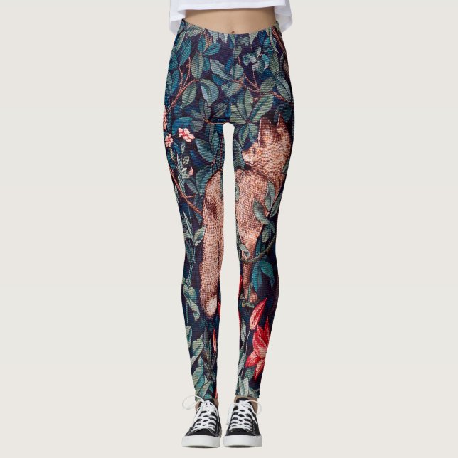 Leggings Fox en el bosque, William Morris (Anverso)