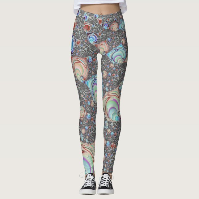 Leggings Fractal colorido (Anverso)