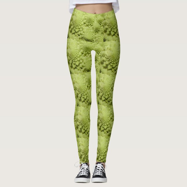 Leggings Fractal de col verde (Anverso)