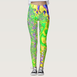 Leggings Fractal de viaje en ácido fúrico Psicodélico y col