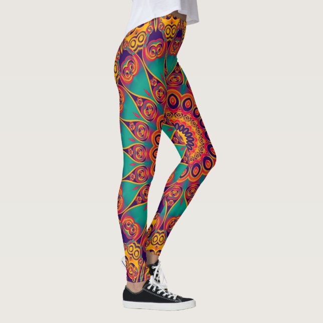Leggings Fractal del caleidoscopio - tatuaje II + sus ideas (Derecha)