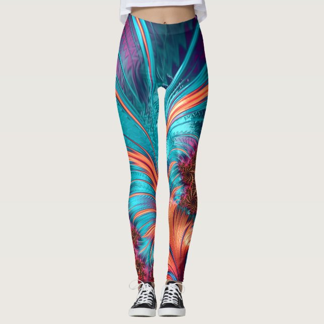 Leggings Fractal Feather Swirl (Anverso)