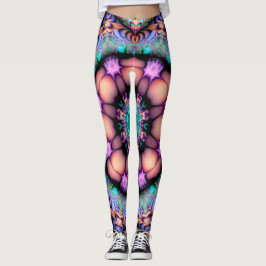 Leggings Fractal Mandala Floral Psicodelia