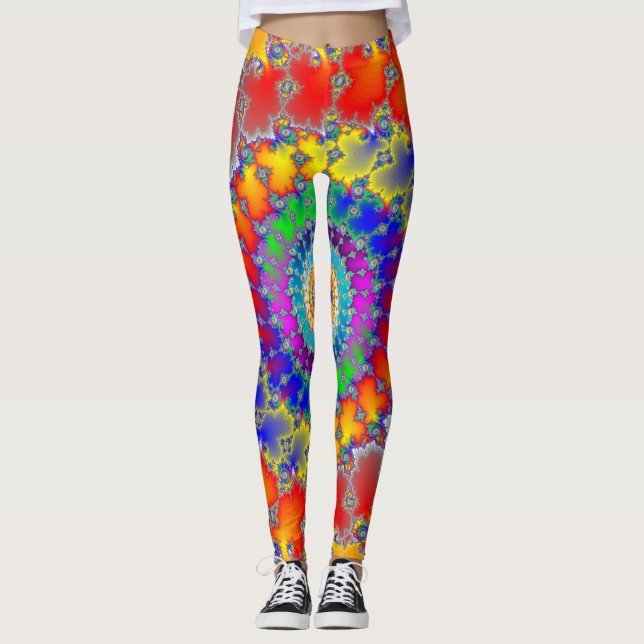 Leggings Fractal psicodélico (Anverso)