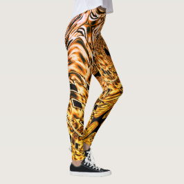 Leggings fractal torcido con una sombra clara de coral a go