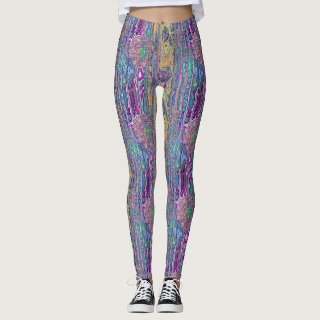 Leggings fractales abstractos (Anverso)