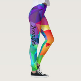Leggings Fractura Arcoiris Nombre personalizado Leyendas Pa
