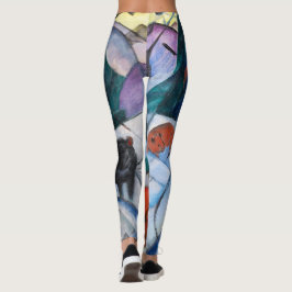 Leggings Franz Marc Bison en invierno (bisonte rojo)