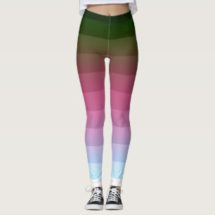 Leggings Fraya negra degradada de rayas blandas y nítidas m