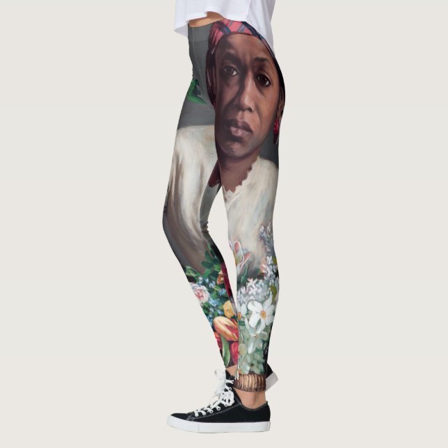 Leggings Frederic Bazille - Mujer joven con peonías (Izquierda)