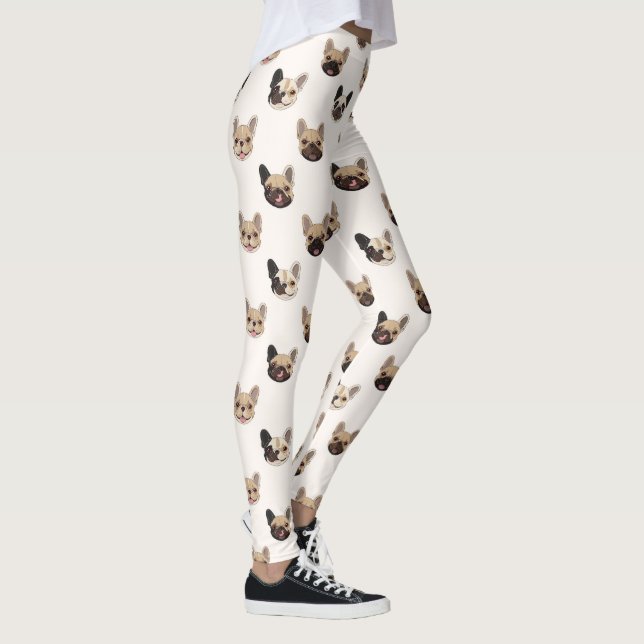 Leggings French Bulldog Cute Dog Lover Pattern (Derecha)